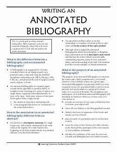 apa annotated bibliography format