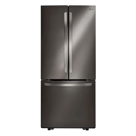 lg electronics 30 inch w 22 cu ft french door refrigerator in smudge resistant black sta