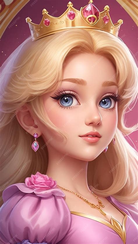premium ai image beautiful princess cartoon character