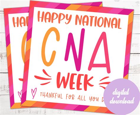 Happy National Nursing Assistant Week T Tag Appreciation Etsy