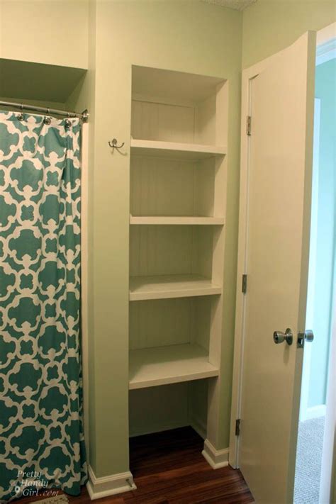 There are a few things to consider when thinking about organization in a tiny bathroom. Topsail Beach Condo Renovation | Closet remodel, Open ...