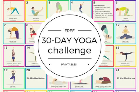 Free 30 Day Yoga Challenge Printables Quan Jewelry