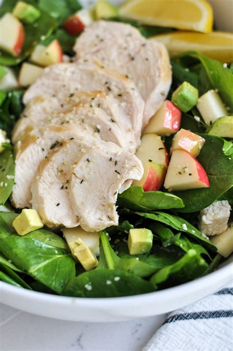 Spinach Salad With Chicken Apples And Avocado Ana Ankeny Recipe