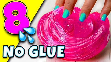 Testing 8 No Glue Slime 1 Ingredient And Water Slime Recipes Youtube