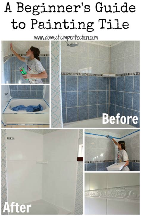 Using a brush, mop, and tile cleaner, scrub the floors and grout thoroughly. How to Refinish Outdated Tile (yes, I painted my shower ...