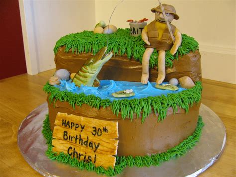 30th Birthday Fishing Theme Cake The Sweet And Sassy Baker