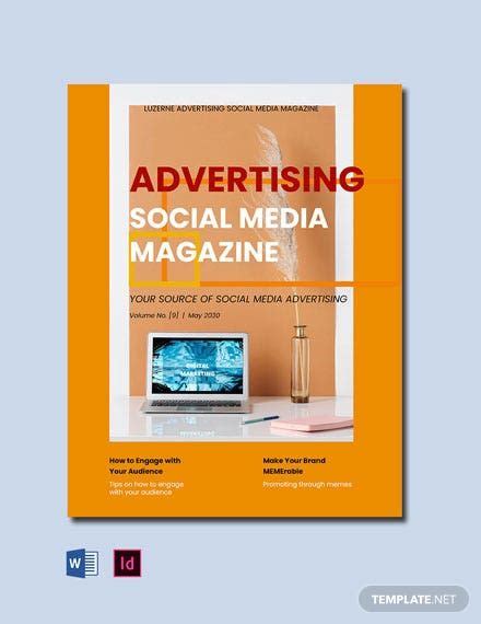 Advertising Social Media Magazine Template Download In Word Indesign