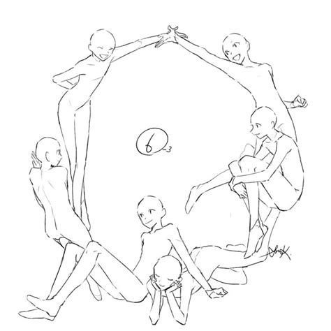 Maybe you would like to learn more about one of these? トレス可】環状構図集 15 | Art reference photos, Anime poses ...