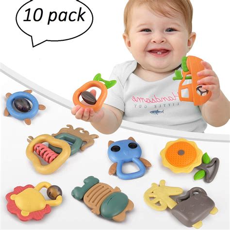 Their one smile fills us with positivity and energies. tumama Baby Newborn Rattles Toys,Shake and Grap Rattle Toy ...