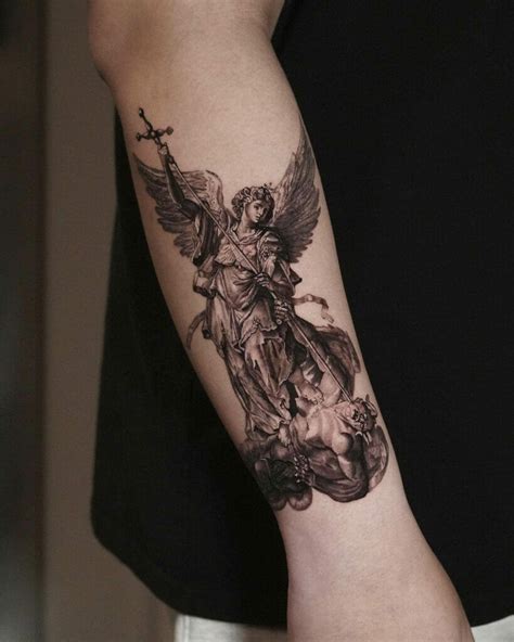 Female Angel Warrior Tattoo