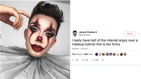 James Charles Does It Pennywise Makeup Tutorial And Gets Dragged Teen Vogue