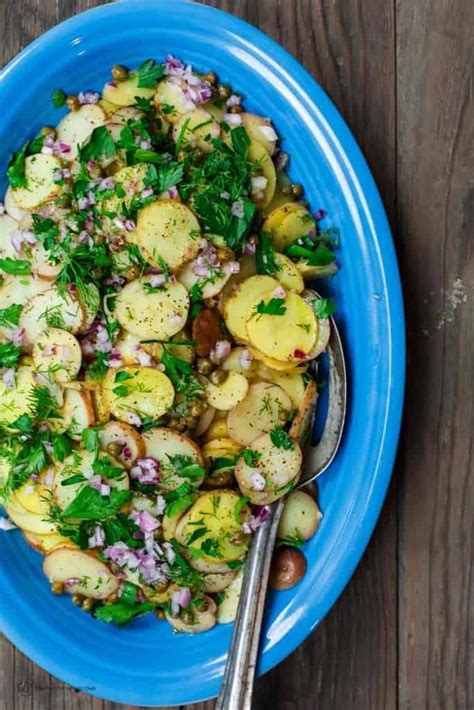 Then there are potato salads that feature cajun spices, heaps of bacon, sun dried tomatoes. Mediterranean-Style Mustard Potato Salad | The Mediterranean Dish | Potatoe salad recipe ...