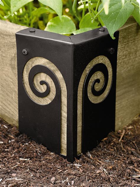 My other raised beds are framed with cinderblock, so this is a new venture. Decorative Raised Bed Corner Brackets | Gardener's Supply