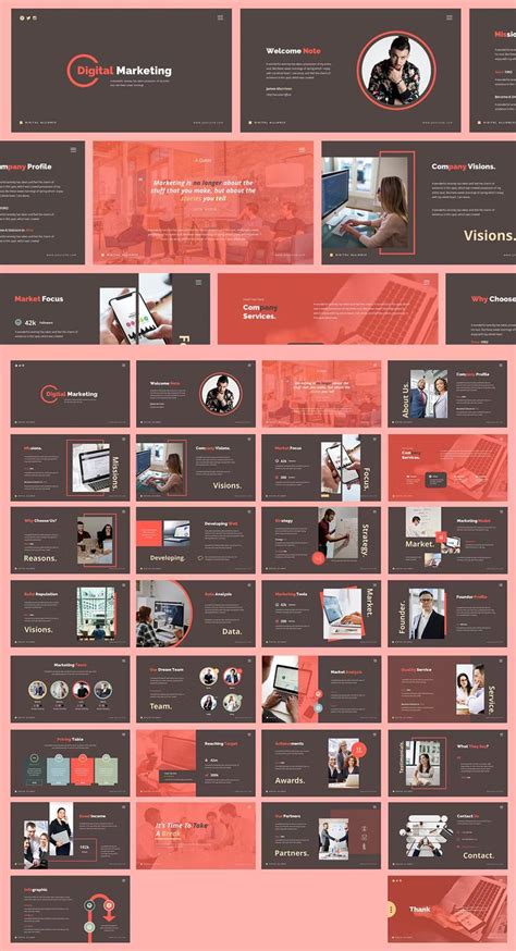 Digital Marketing Powerpoint Template In 2023 Powerpoint Templates