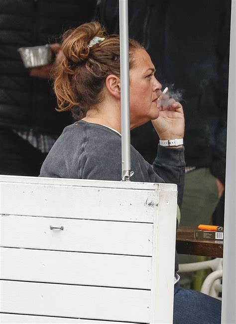 Chrissie Swan Smokes A Cigarette On A Boozy Lunch With Co Workers