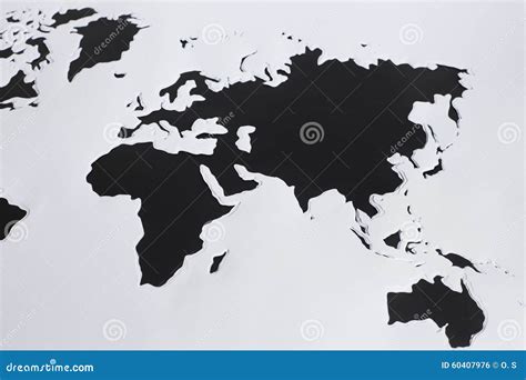 World Map Cut Out Paper Stock Photo Image Of Europe 60407976