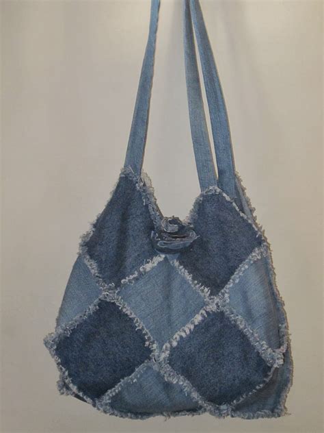 Blue Janes Bags Denim Patchwork Tote Bag Made From Recycled Blue Jeans