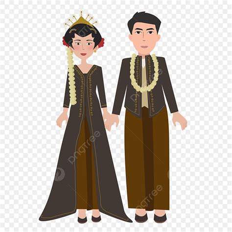 Gambar Baju Panjang Pengantin Indonesia Adat Jawa Hitam Pernikahan
