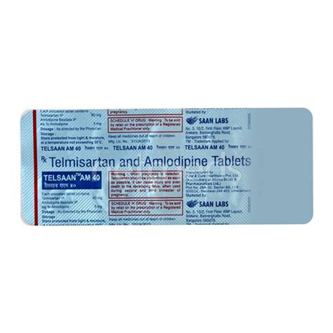 Telsaan Am 40mg Tablet 10s Buy Medicines Online At Best Price From