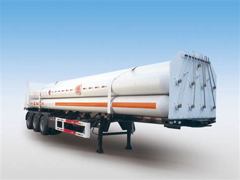 Lh2 Tube Skid Semi Trailers With With 9 Tubes And 3 Axles For 21000l