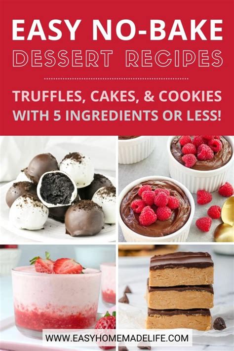 15 easy no bake dessert recipes with few ingredients