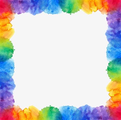Rainbow Border Png Clipart Border Clipart Colour Decorate Frame