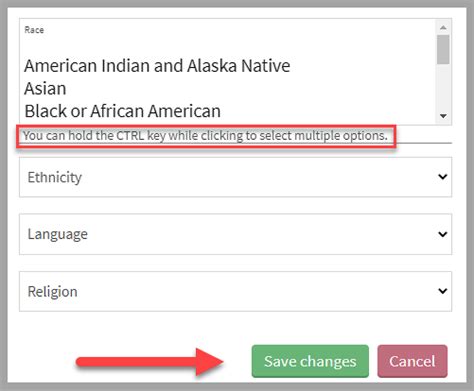 Entering Race, Ethnicity, & New American Information into MyChart