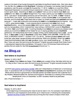 Here is a copy of their letter: Goodbye Letter To Cheating Boyfriend - Letter