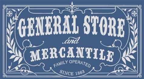 Ornate General Store And Mercantile Stencil By Morethanwordsvinyl