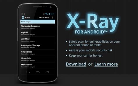 The intuitive interface makes perfecting your pictures easy, fast, and fun! X-Ray app shows you the security wholes on your Android device
