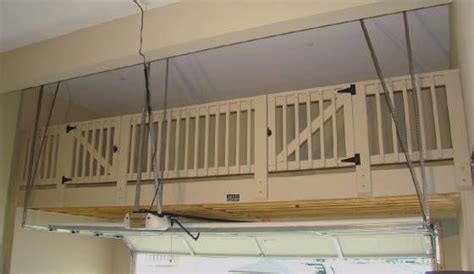 10.racor ceiling storage lift with 250 lbs capacity. Garage Loft with Safety Railing & Double Access Gates ...
