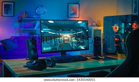 Powerful Personal Computer Gamer Rig Firstperson Stock Photo Edit Now