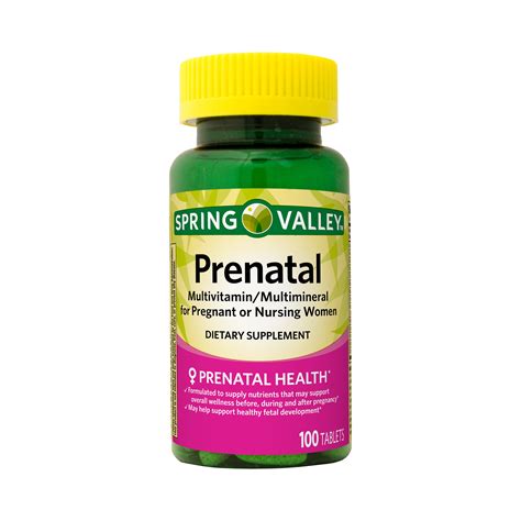 Buy Spring Valley Prenatal Multivitamin Multimineral Tablets Dietary Supplement 100 Count