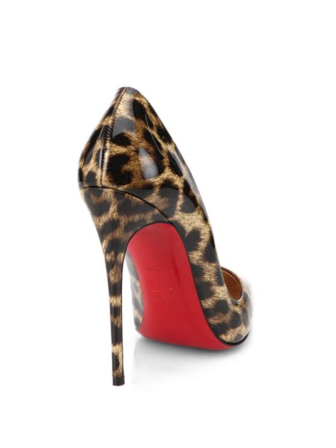 Lyst Christian Louboutin So Kate Leopard Print Patent Leather Pumps