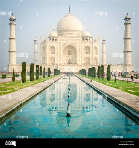 Exterior View Of The Taj Mahal Palace And Mauseleum A Unesco World