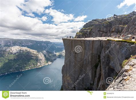 Kanzel Felsen Bei Lysefjorden Norwegen Redaktionelles Foto Bild Von