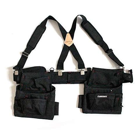 Melo Tough Padded Tool Belt Work Suspenders With Super Strong Clip For