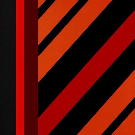 Premium Ai Image A Red And Black Striped Wallpaper With A Black And