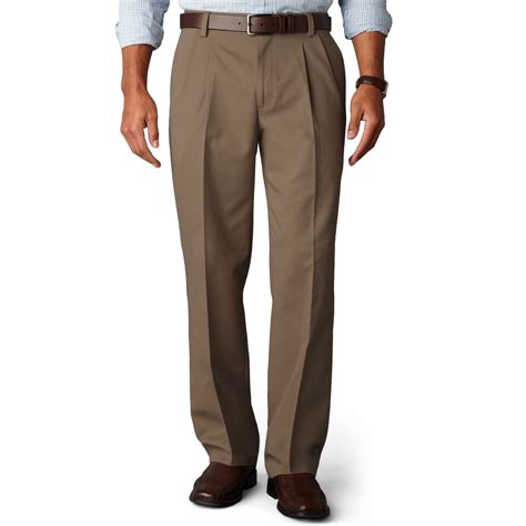 Dockers D3 Classic Fit Easy Refined Khaki Pleated Pants In Brown For