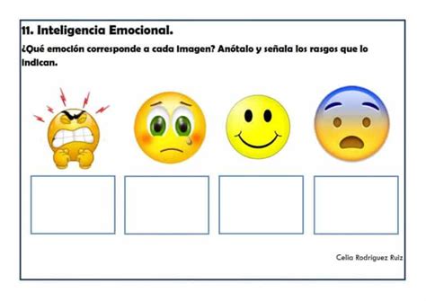 Desarrollo Emocional Del Niño Fichas De Inteligencia Emocional Para Niños