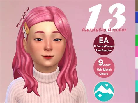 Child Snowyescape Hair Recolor Set By Jeisse197 The Sims Resource