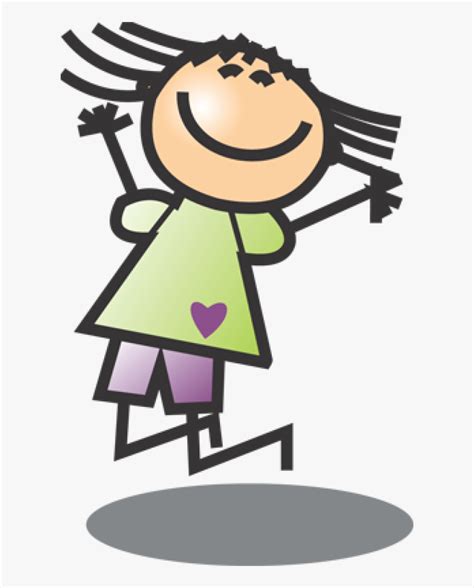 Girl Doing Happy Dance Png Download Stick Figure Kids Clip Art