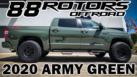 Brand New 2020 Army Green Tundra Trd Pro And Jrz At Pro Suspension Youtube