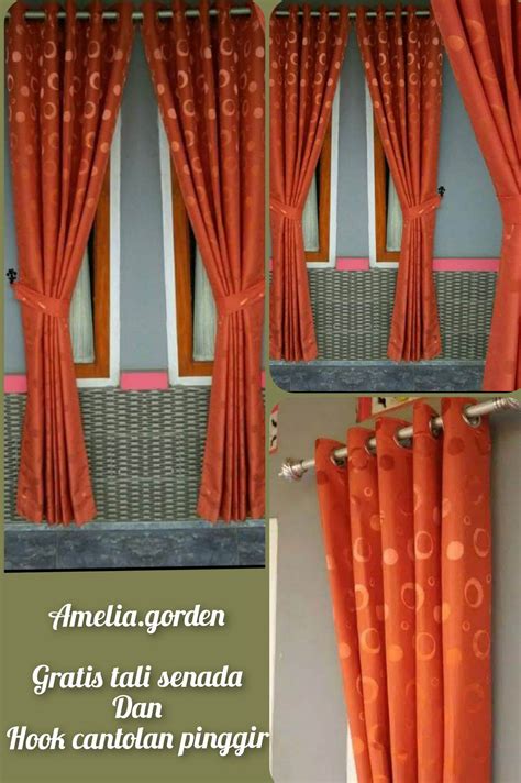 gorden nikita warna orange gordeng pintu korden jendela hordeng