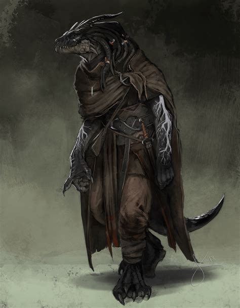 Art Kanarak Dragonborn Warlock Wanderer And Druid Enthusiast Rdnd