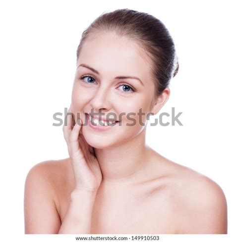 Beautiful Woman Cares Skin Face Posing Stock Photo 149910503 Shutterstock