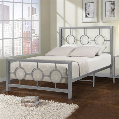 Home Design Eternity Metal Circle Design Queen Bed Frame