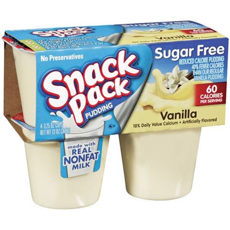 Snack Pack Sugar Free Vanilla Pudding 4ct
