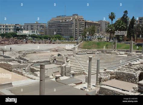 Alexandriaegypt Roman Amphitheatre Stock Photo Alamy