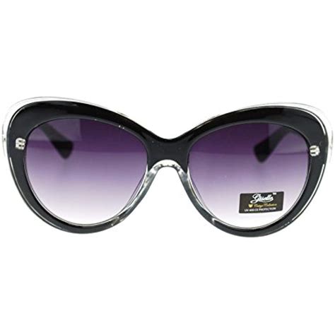 giselle womens thick plastic cat eye designer fashion sunglasses black fashion sunglasses